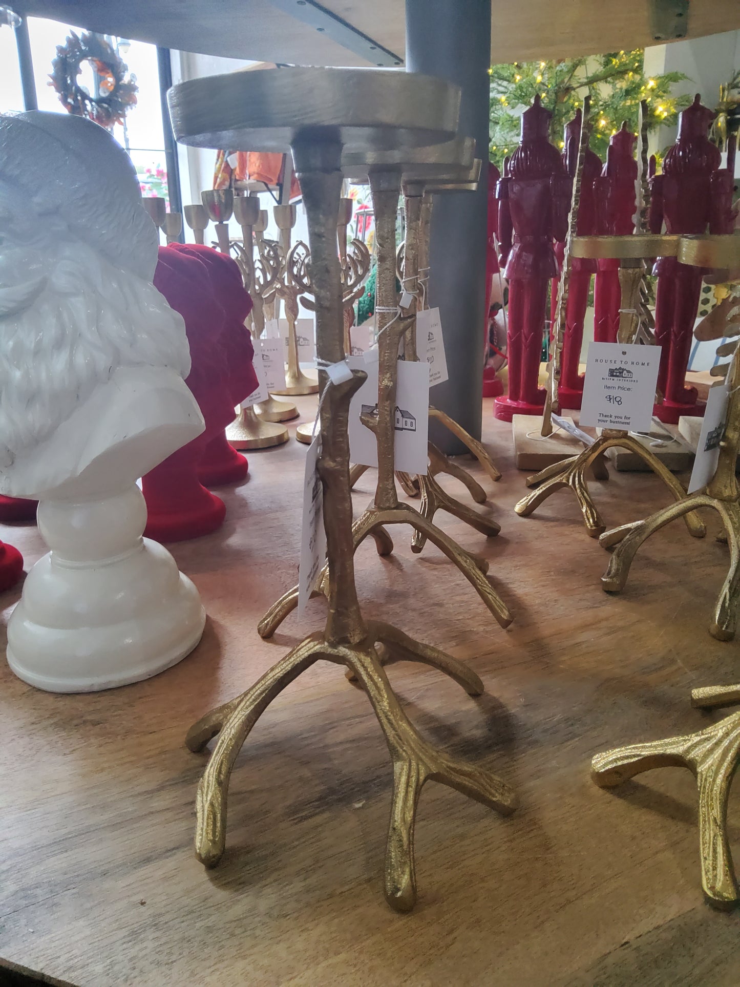 11in Antler Candle Holder