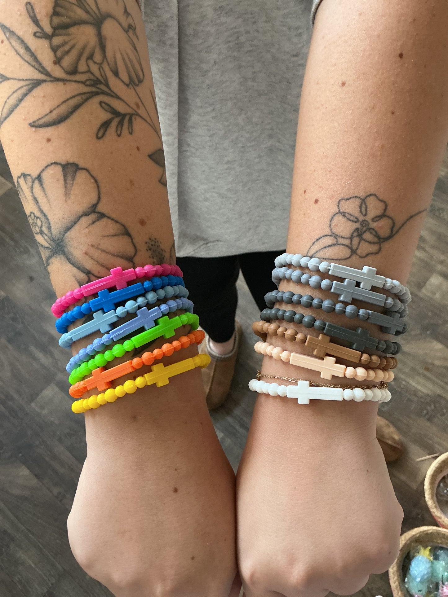 Reftned Athletics (Big Rubber Cross Bracelet)