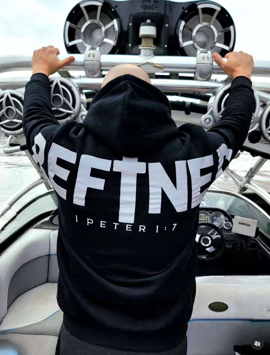 Reftned Athletics (Black Hoodie-silver writing)