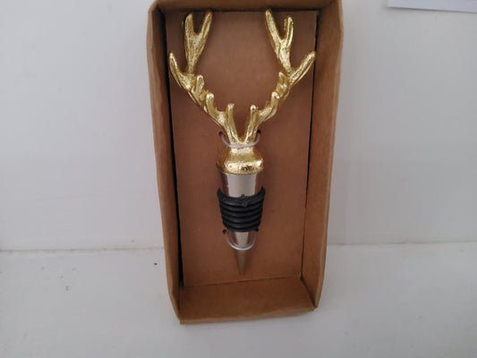 Gold Antlers Bottle Stopper