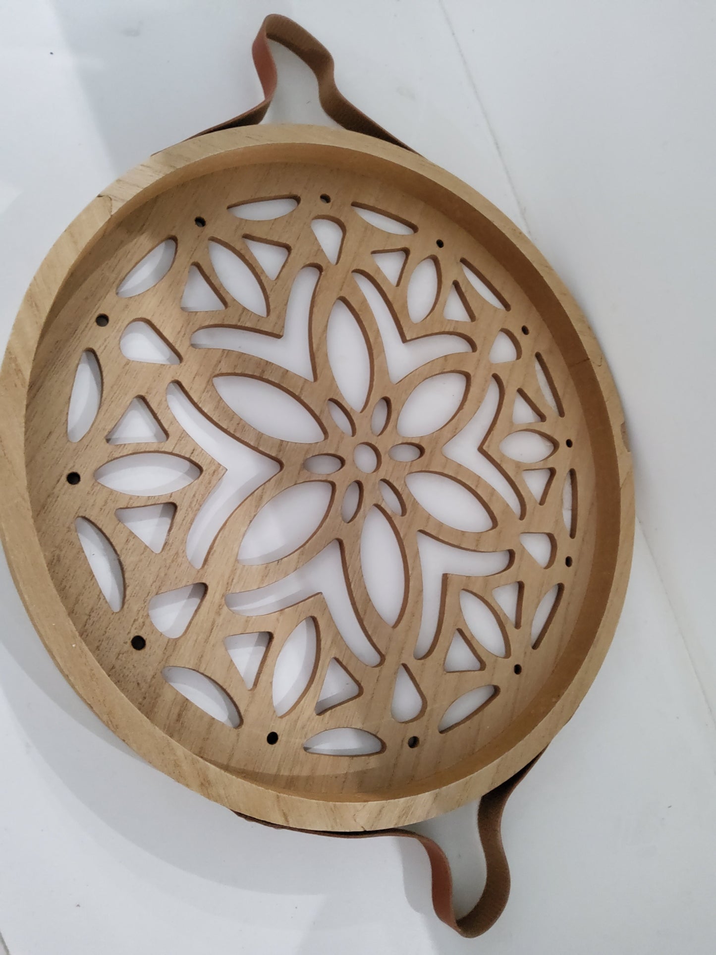 Round Wooden Decrotive Tray