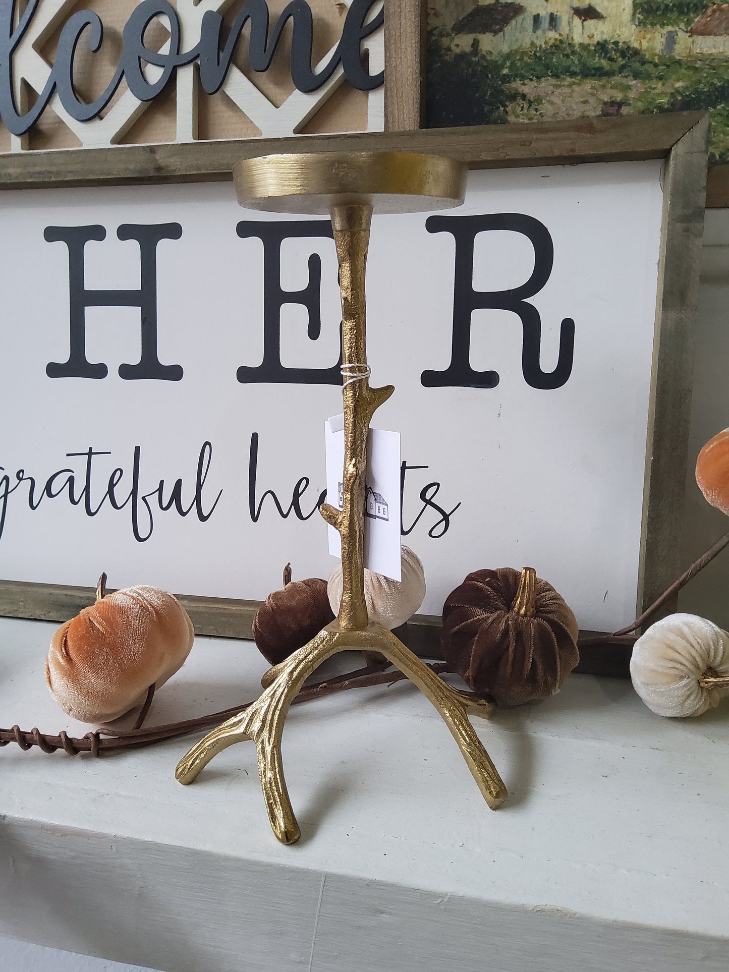 11in Antler Candle Holder