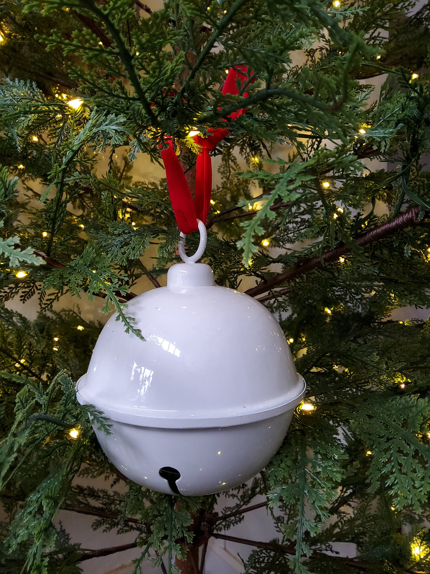 Large White Bell Ornament