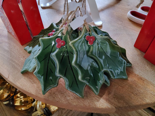 Glass Mistletoe Ornament