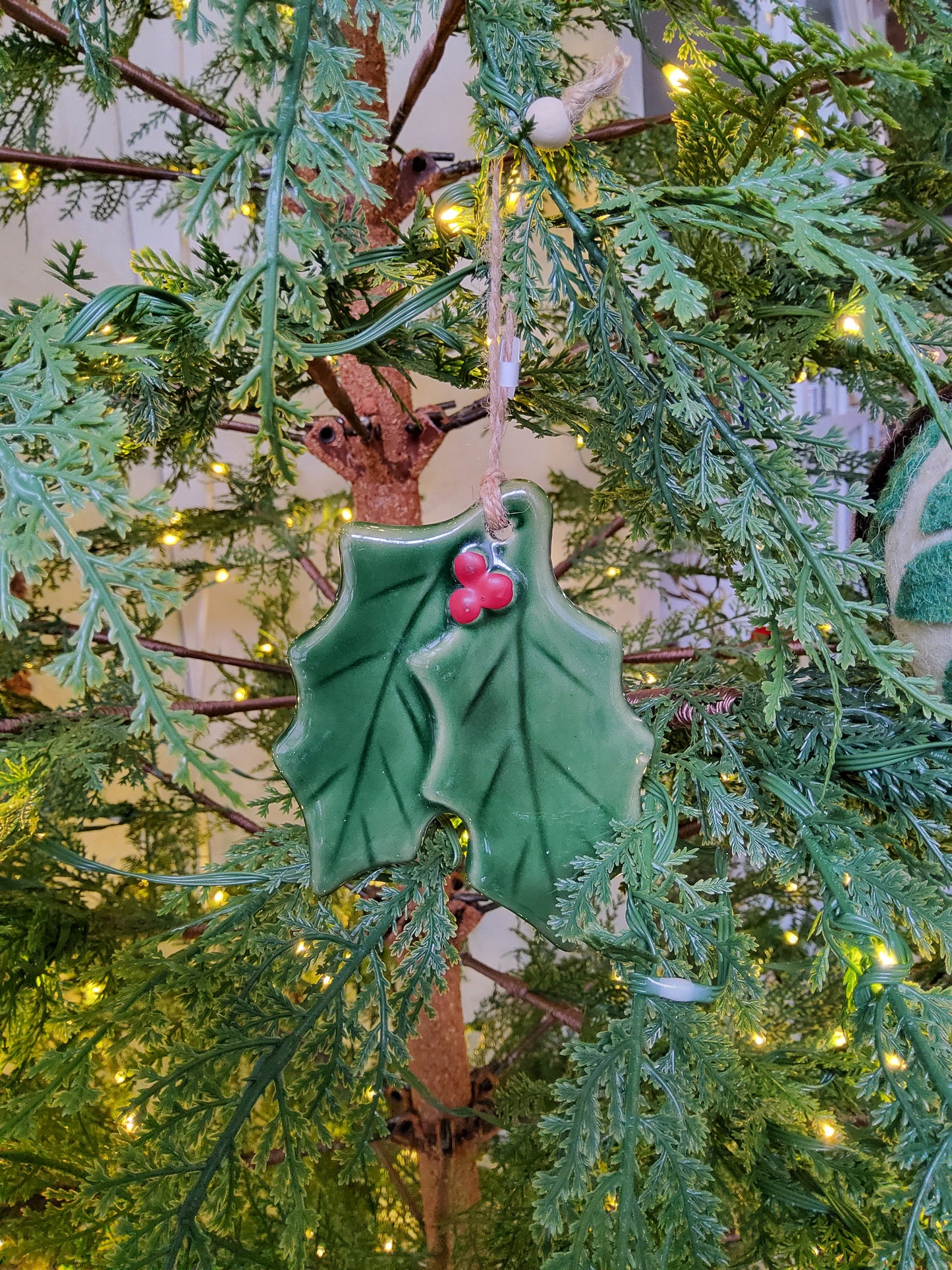 Glass Mistletoe Ornament