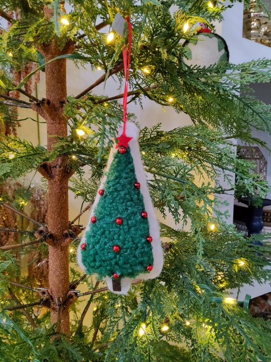 Stuffed Christmas Tree Ornament