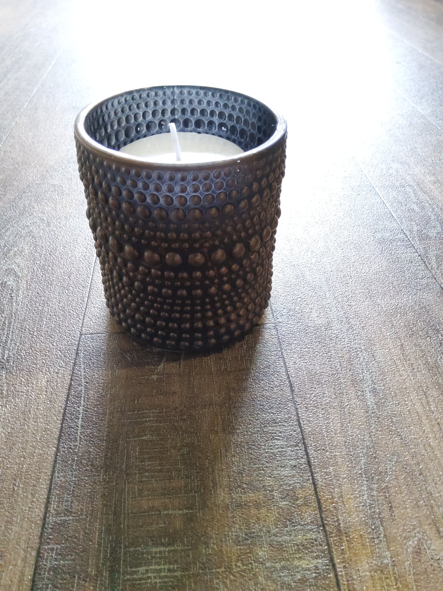 Black & Gold Polka Dot Design Candle Holder