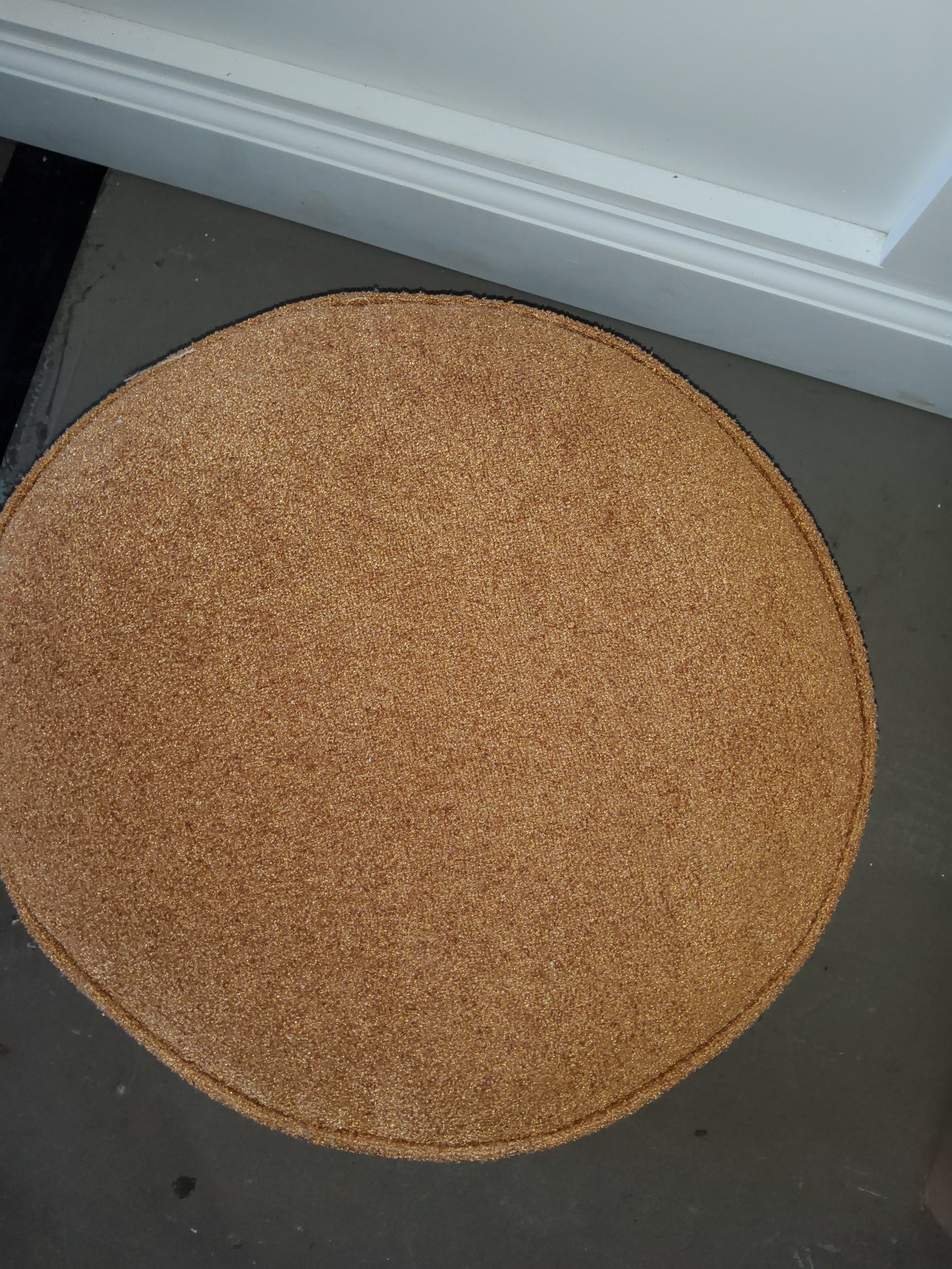 Brown Circular Pillow