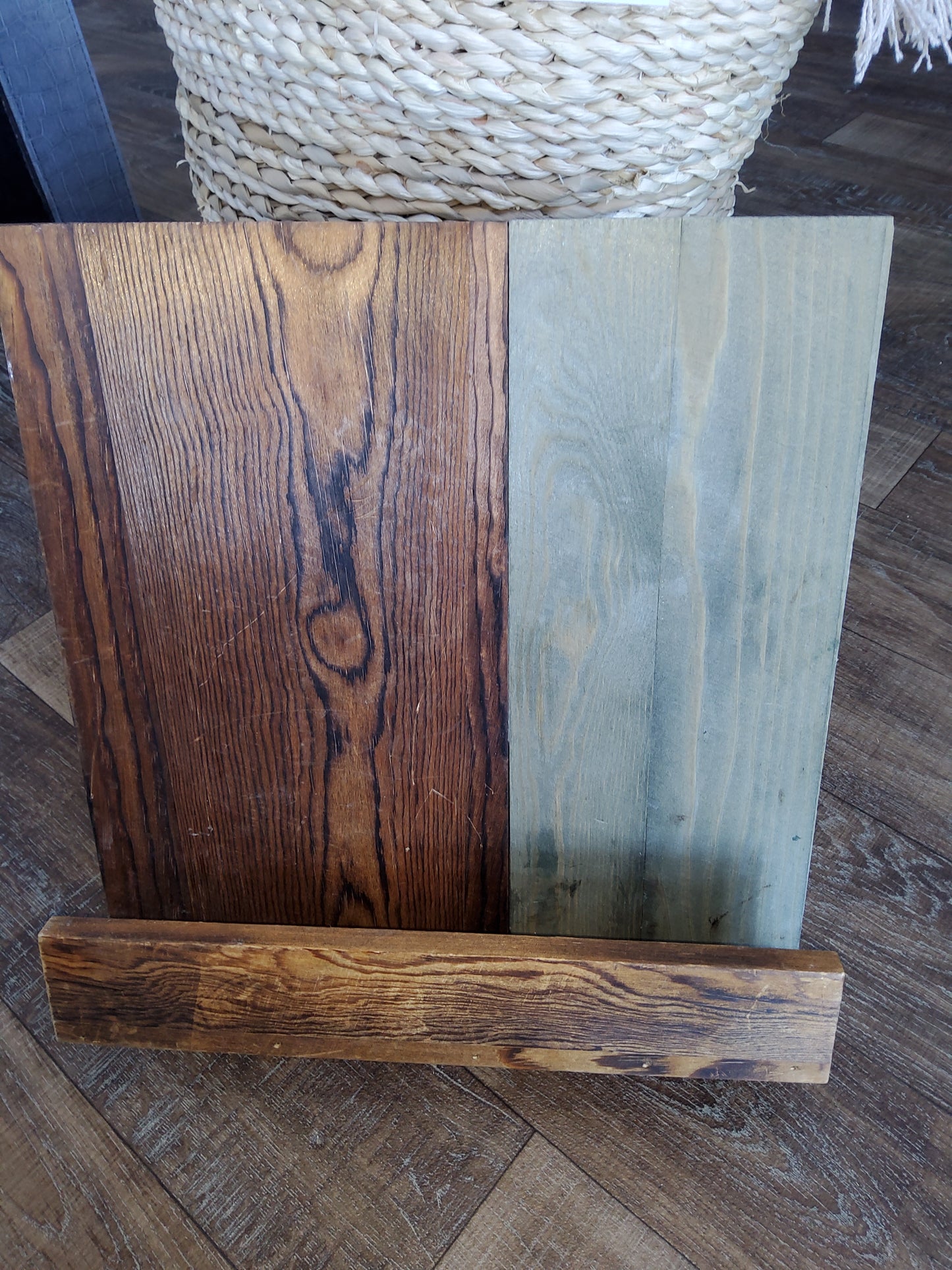 Wood & Teal Recipe Book Holder