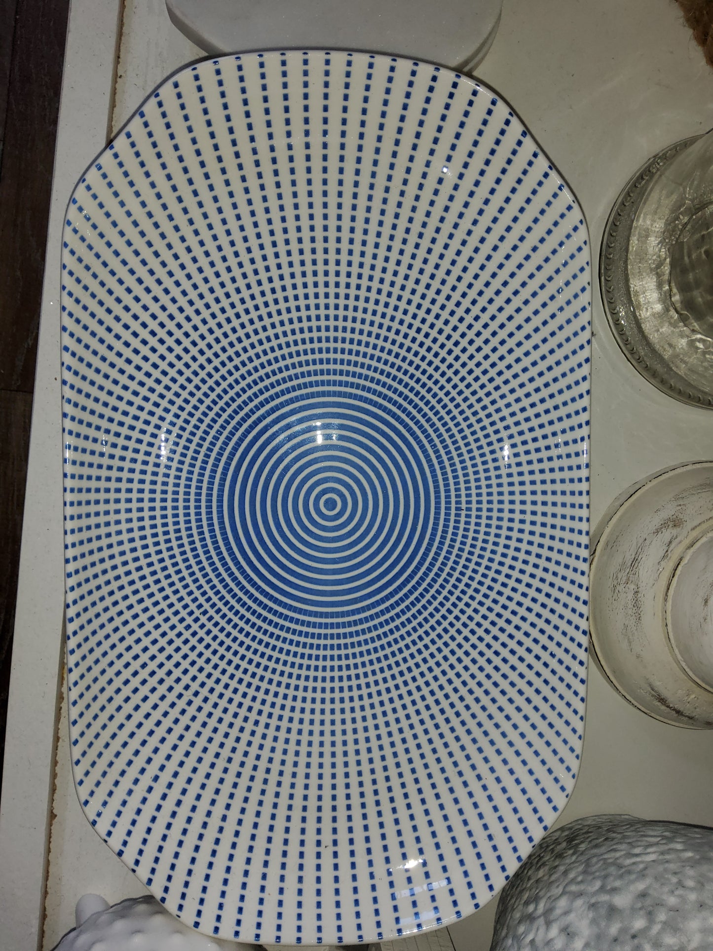 Blue & White Tray