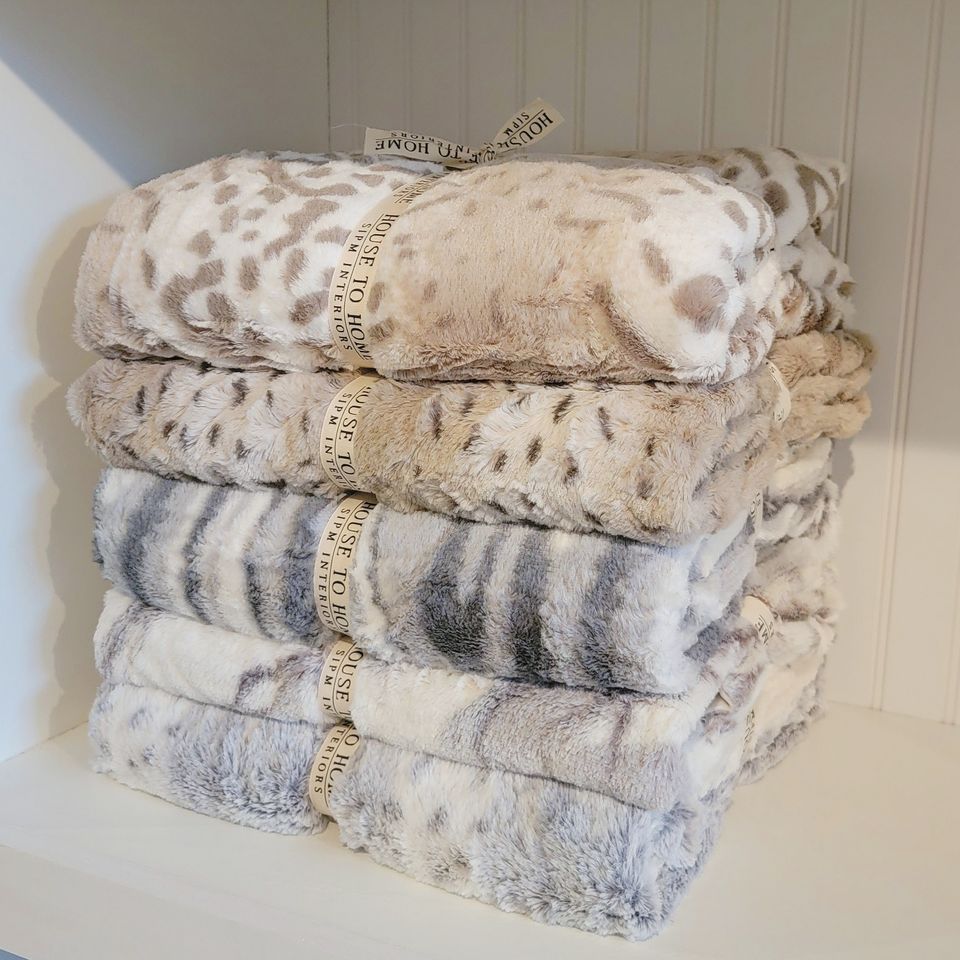 Animal Print Fur Throws