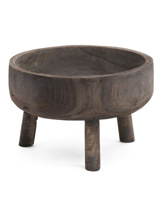 Wooden Bowl with Legs